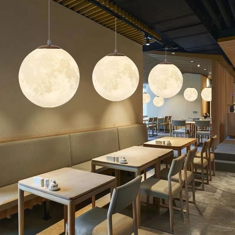 Restaurant Pendant Light Creative Planet Decoration Lamp Suitable for Bedroom Living Room Bar Counter LED Lighting Fixtures