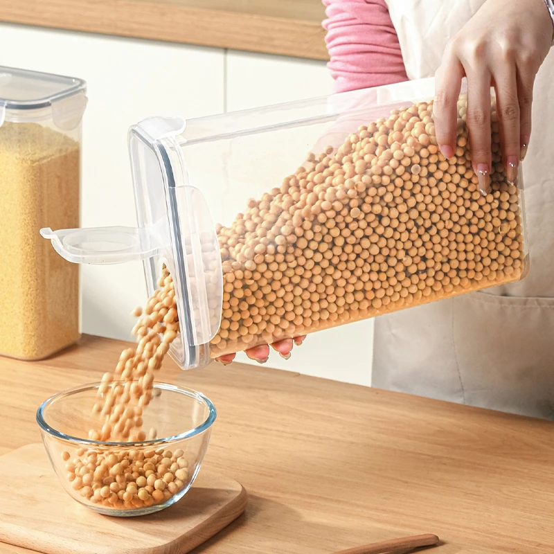 Kitchen Airtight Storage Jar Insect & Moisture Proof Container for Grains Flour Sugar Rice Other Dry Goods Food Storage Canister