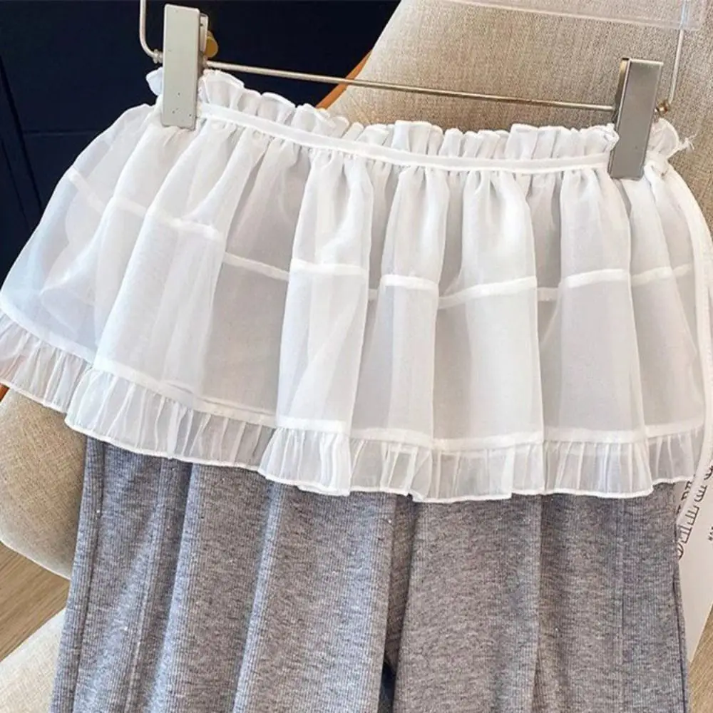 Mode Koreanischen Stil Layered Gaze Rock Hohe Taille Einteilige Mini Röcke Süße Bandage Tüll Kleid für Sommer