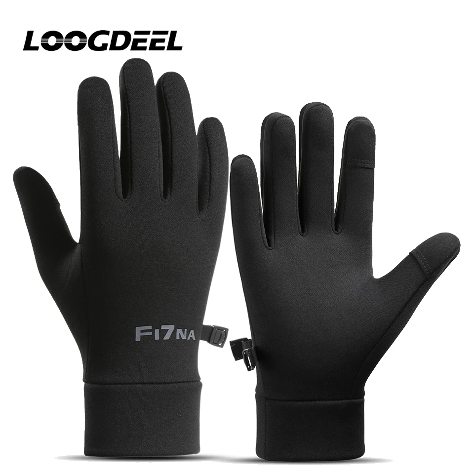 LOOGDEEL Autunno Inverno Guanti da ciclismo all'aperto Guanti da moto Palestra Fitness Sport Corsa Guanti touch screen caldi antiscivolo