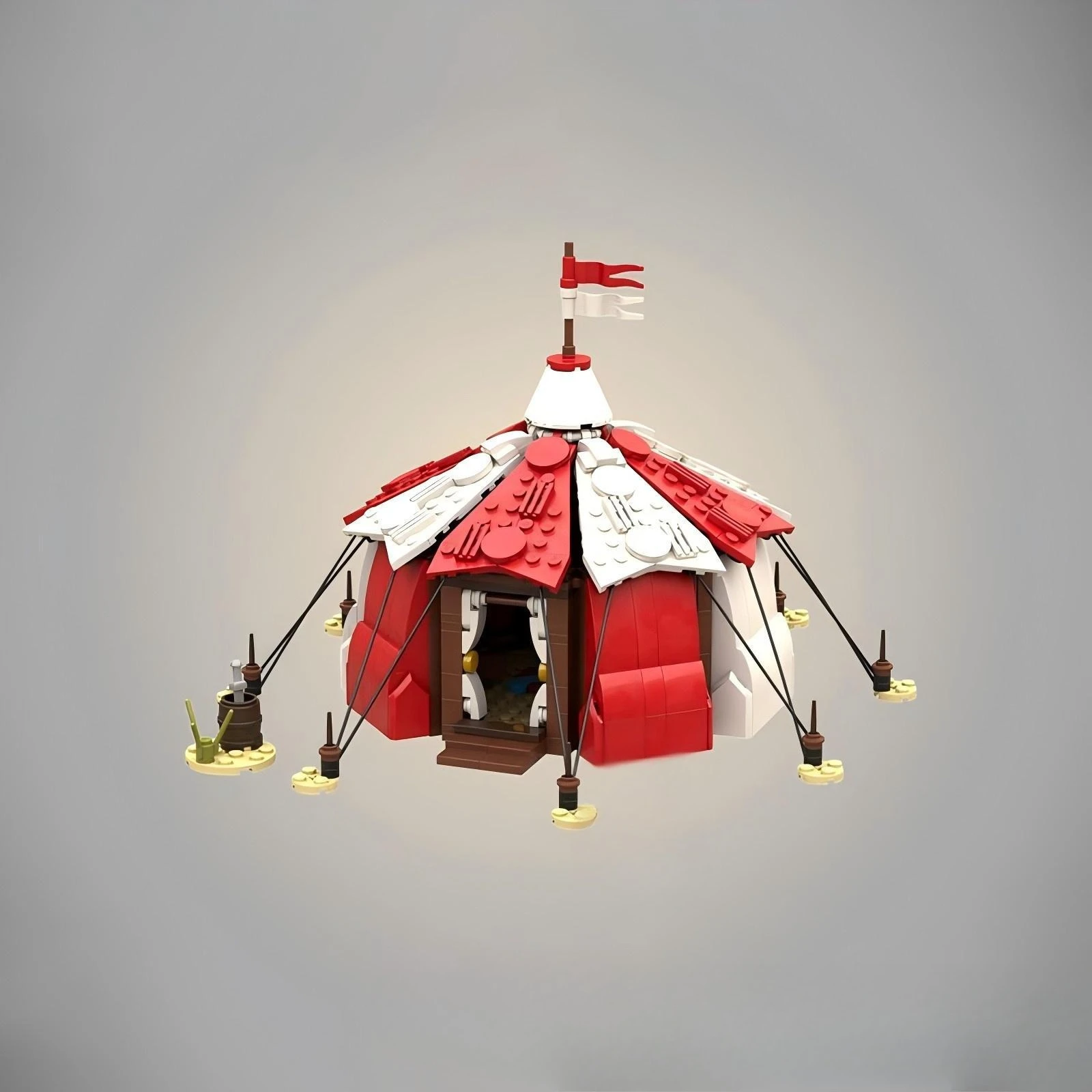 

MOC-134145 Besig's Tent Small Particles Building Block Set Model Children Bricks Hobby Collection Ornaments Toys