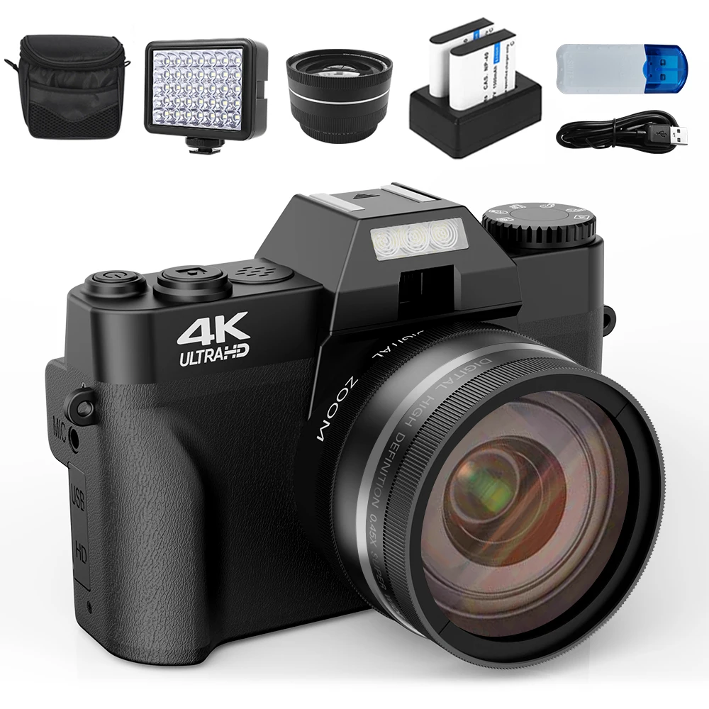 Digital Camera 4K Camcorder 48MP 3