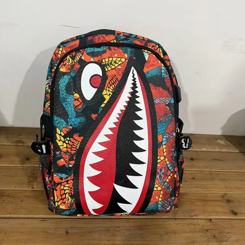 

Shark Backpack Fashion Student Trend Korean Version Children's Travel Lightweight Backpack
