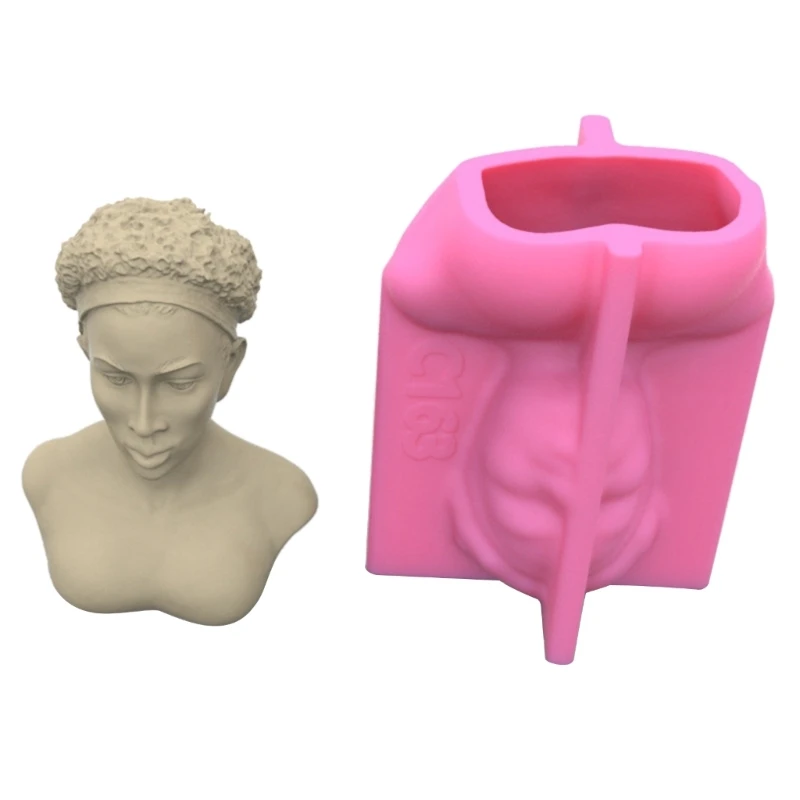 MXME Mini Avatar Ornament Silicone Gypsum Molds for Home Decor Jewelry Tool