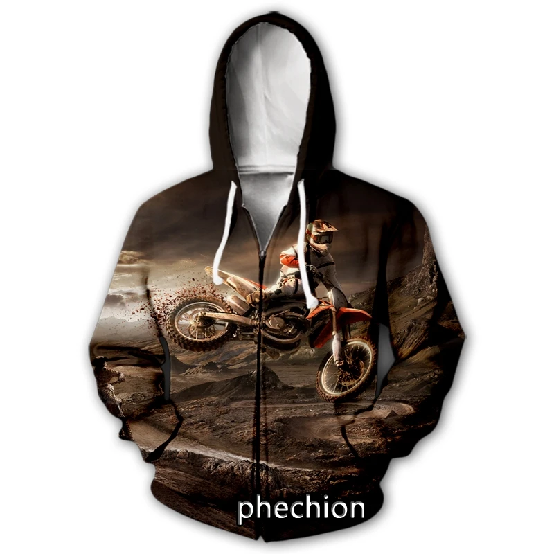 

phechion New Men/Women Motorcycle Motocross 3D Print Casual Zipper Hoodies Fashion Coat Hip Hop Clothing Sports Zip Hooded B53