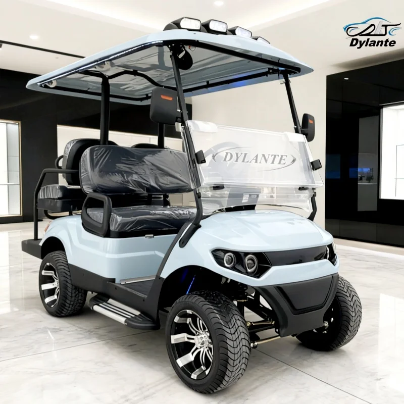 

This New 2+2-Seater Mini Electric Golf Cart is Equipped With A 4000W Independent Suspension System And Has Excellent Performance