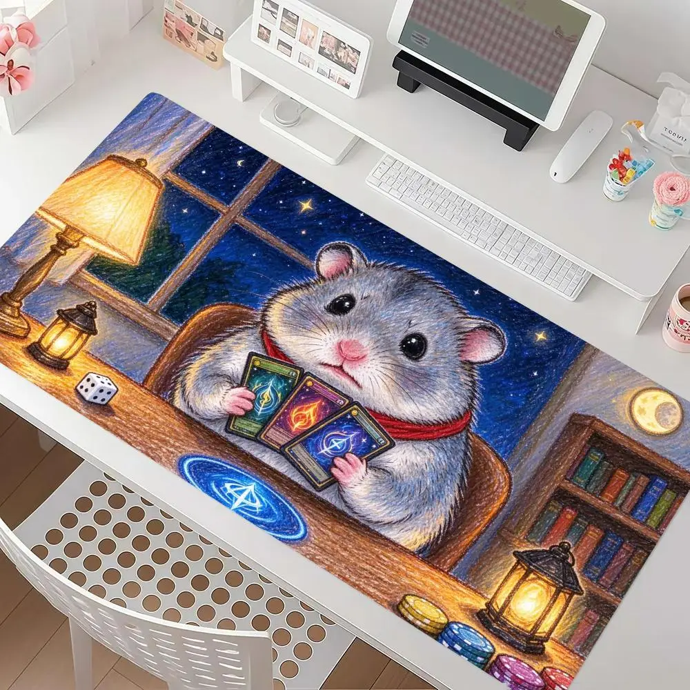 Mushroom House Hamster Card Game Desk Mat Large Size Smooth Surface For Cute Gaming