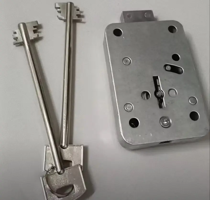 Suitable for 1PC Vault Door Double‑Cylinder Lock, Anti‑Theft Dual Key Security Lock for Bank Safe Cabinet