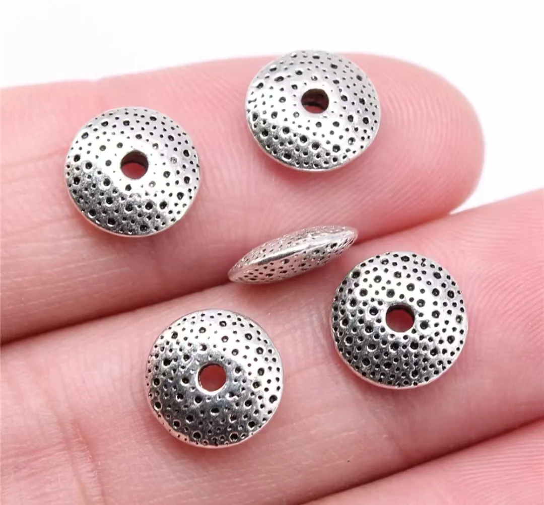

40pcs 10x3mm Zinc alloy metal tibetan silver plated bead T0584 for jewelry making