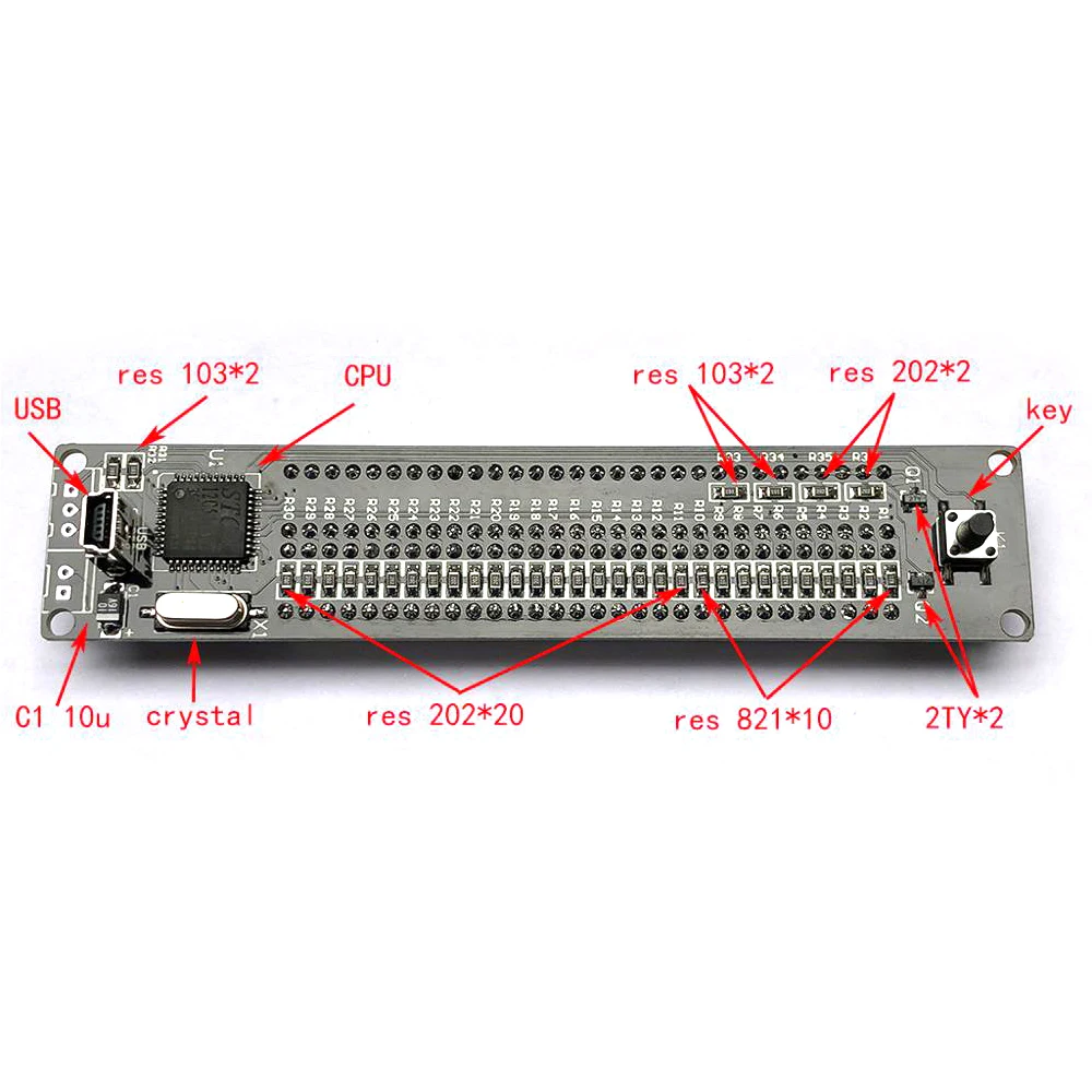 Imagem -03 - Led Music Spectrum Display Analyzer Profissão Indicador de Nível de Áudio vu Meter For Mp3 Power Amplifier Stereo As30 As60