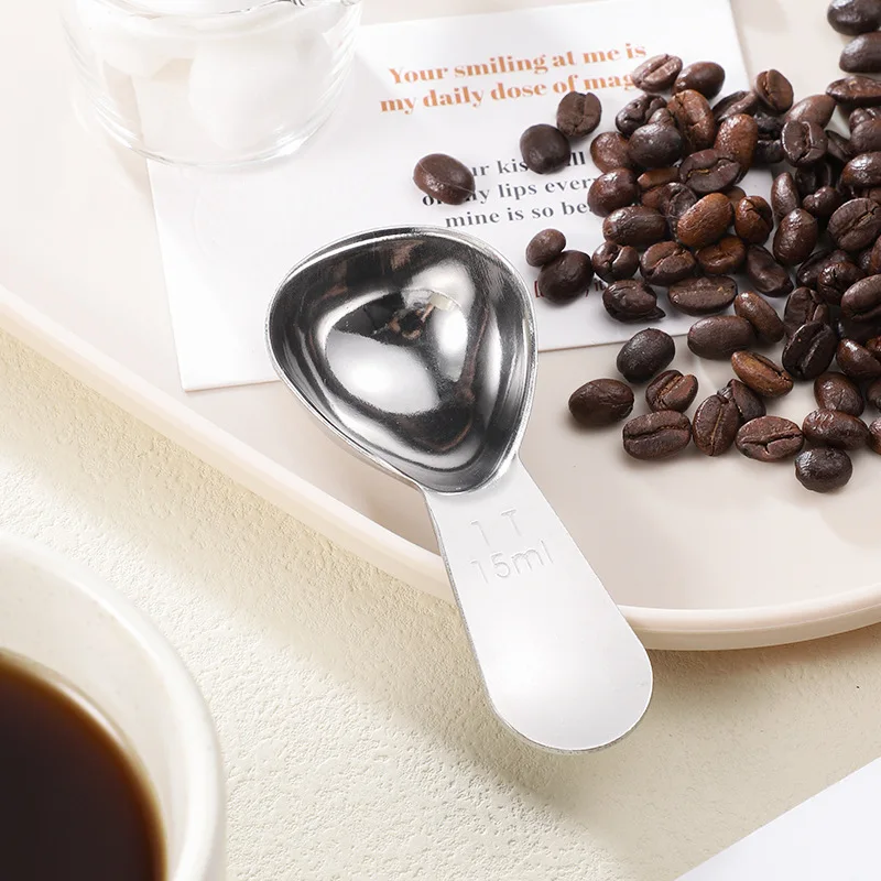 Stainless Steel Coffee Bean Spoon with Scale Measurement Spoon Milk Powder Spoon Seasoning Spoon Tea Leaf Spoon Home Use