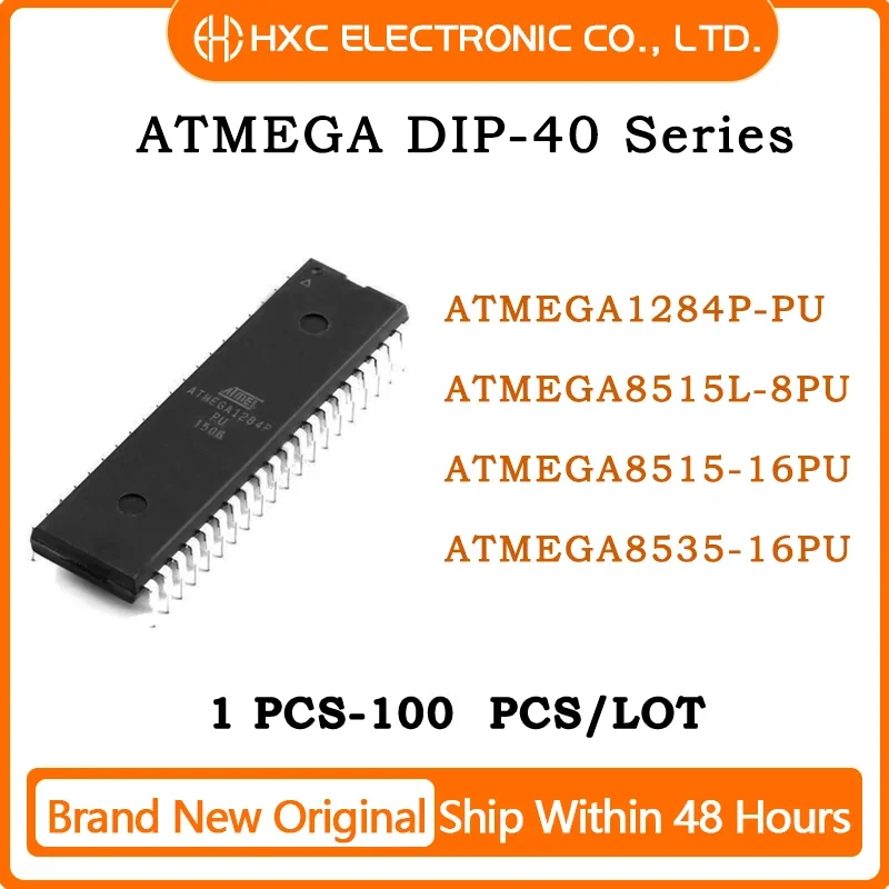 ATMEGA1284P-PU ATMEGA8515L-8PU ATMEGA8515-16PU ATMEGA8535-16PU ATMEGA1284P ATMEGA ATMEGA8515 ATMEGA8535 IC Chip DIP-40