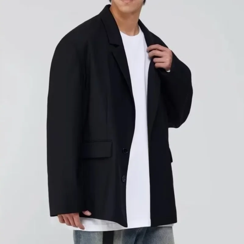 

Блейзеры женские черные однобортные свободные нишевые дизайны корейский стиль простые повседневные осенние топы OL темперамент модные универсальные