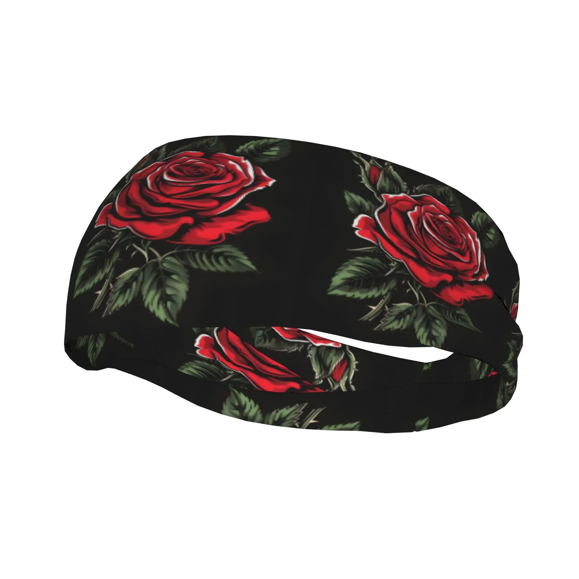 1pc Rose Unisex Sports Headband Sweat-Wicking Stretchy Breathable Polyester Perfect for Yoga Gym Running Outdoor Activities