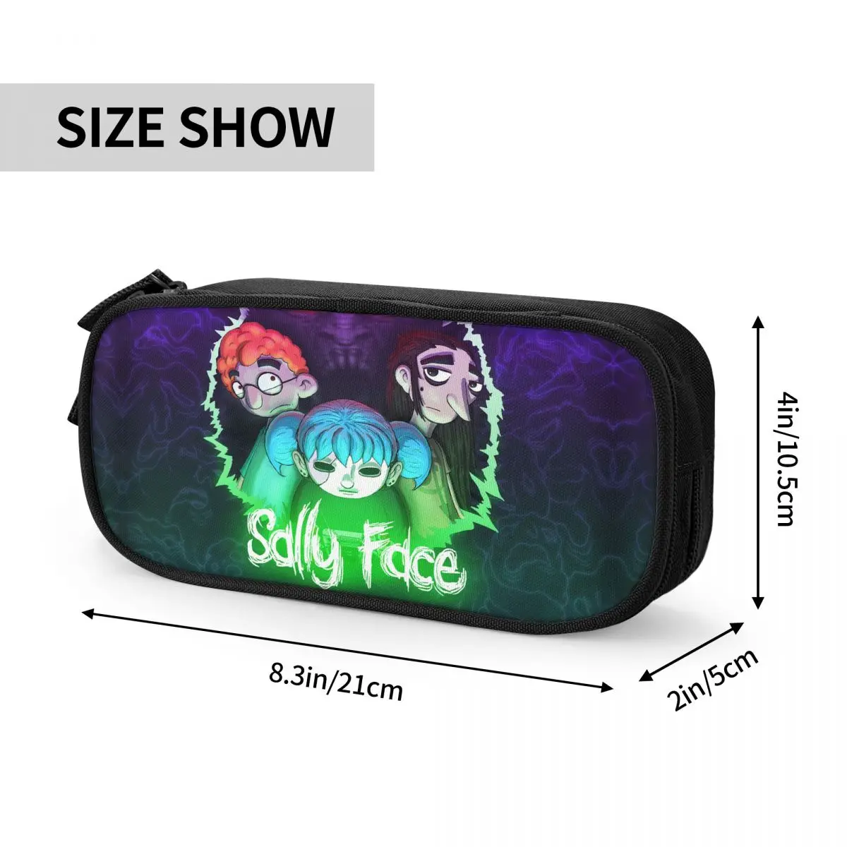 Imagem -06 - Sally Face Game Pencil Cases Cute Pen Box Bolsa para Meninas e Meninos Grande Armazenamento Presente da Escola de Estudantes Lápis Pouch