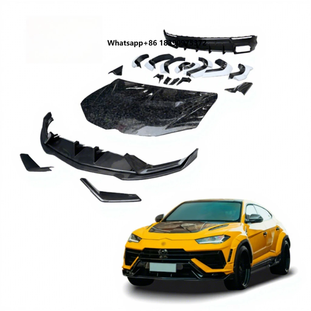 1016 Style Half Carbon Fiber Car Body Kit for URUS S 2023-2026 Front Lip Side Skirts Wheel Eyebrows Hood Rear Lip