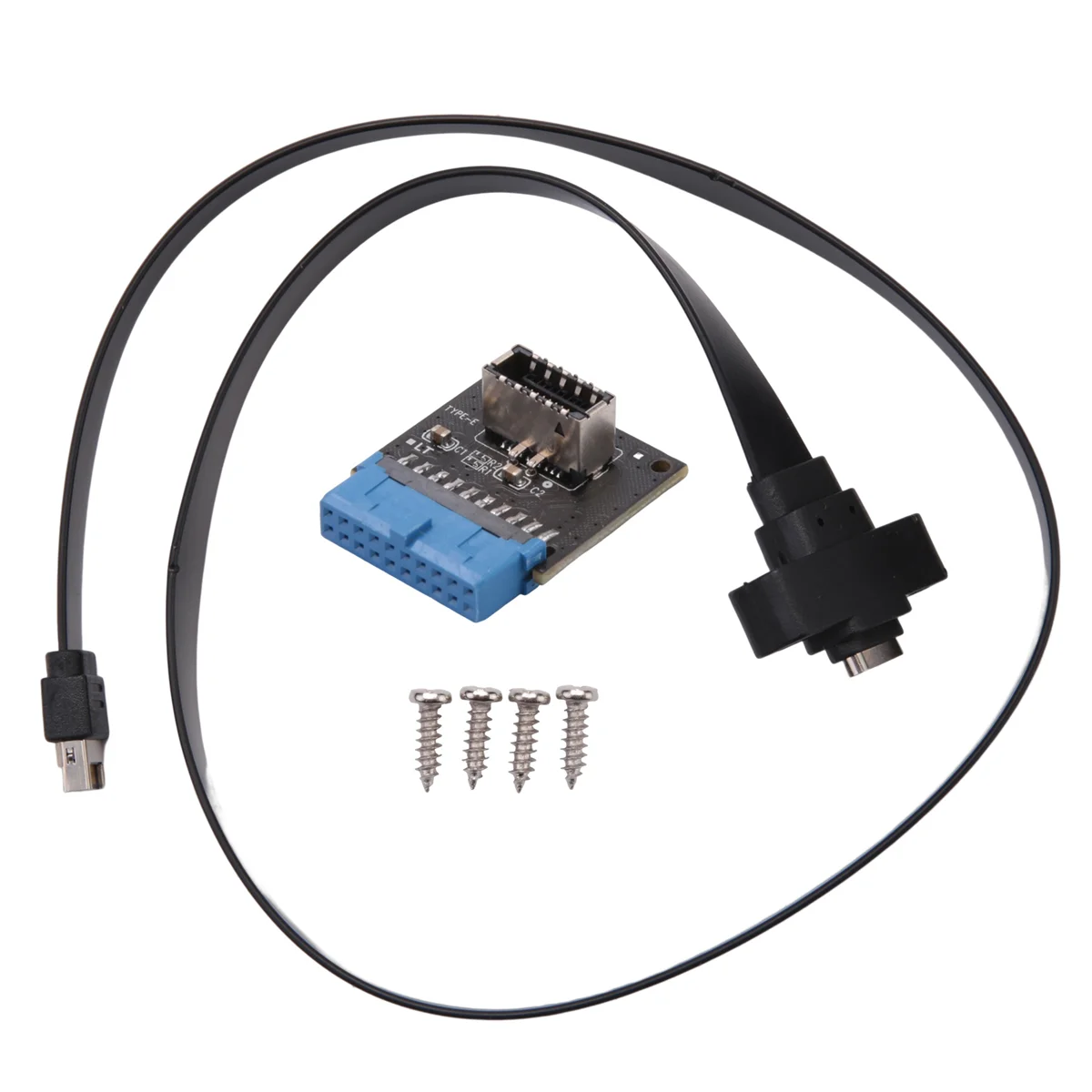 USB 3.1 C 타입 전면 패널 헤더 익스텐션 케이블, USB 3.1 E 타입에서 USB 3.1 타입 C 케이블, 2 세대 10 Gbps 케이블, 50 cm