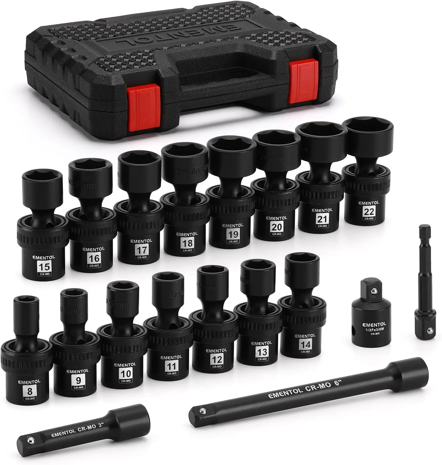 19PCS 3/8