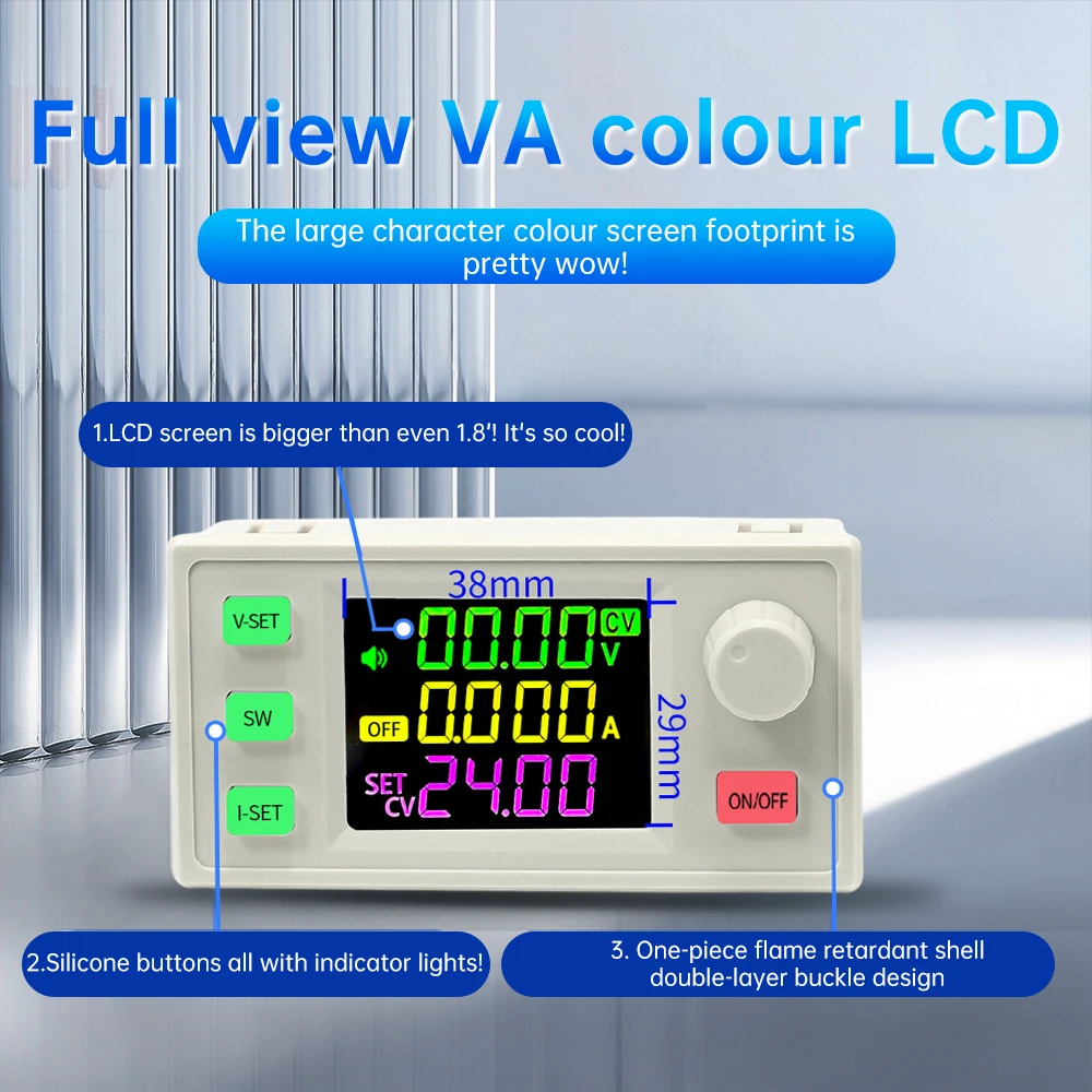 0-36V Cnc Step-Up And Step-Down Dc Adjustable Voltage Regulator 252W Adjustable Voltage Stabilizer Support Mppt Solar Charging