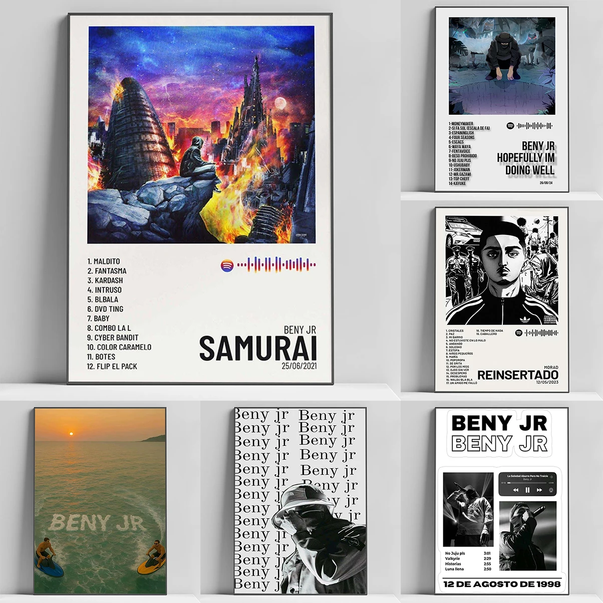 

B-Beny Jr Rapper Music Poster Decoration Bedroom Decorations for Home Decorative Wall Frames Modern Living Room Paintings Gift