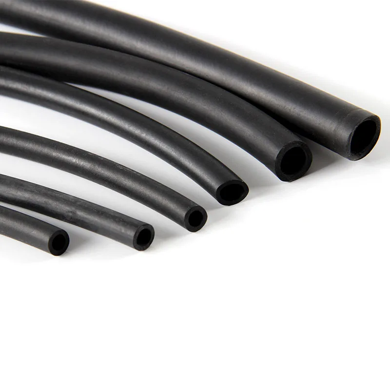 1M Black Fluorine Rubber Hose FKM Tube Acid-base Heat Oil Resistant Tubing Oil Pipe Automobile Fluororubber Tube Hole ID 2~16mm