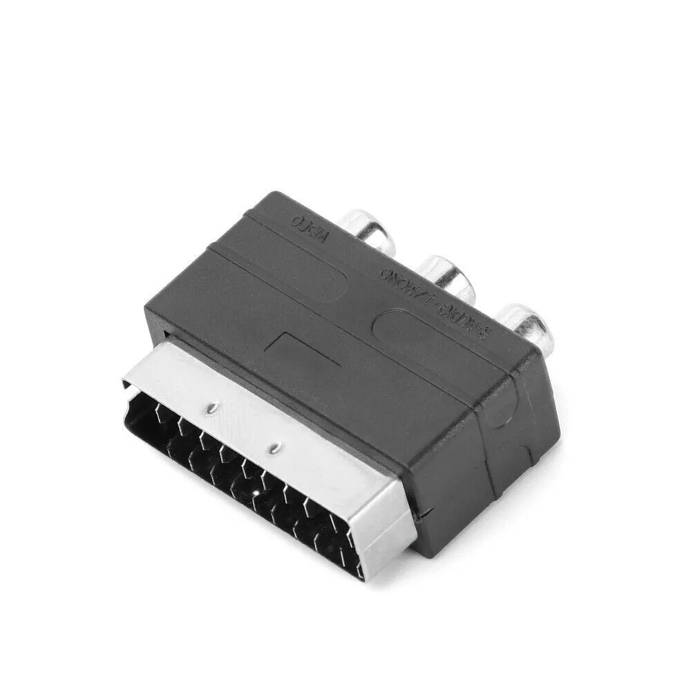 300 قطعة سكارت ذكر التوصيل إلى 3RCA فونو أنثى AV TV الصوت والفيديو محول المدخلات ل PS4 ل WII DVD VCR