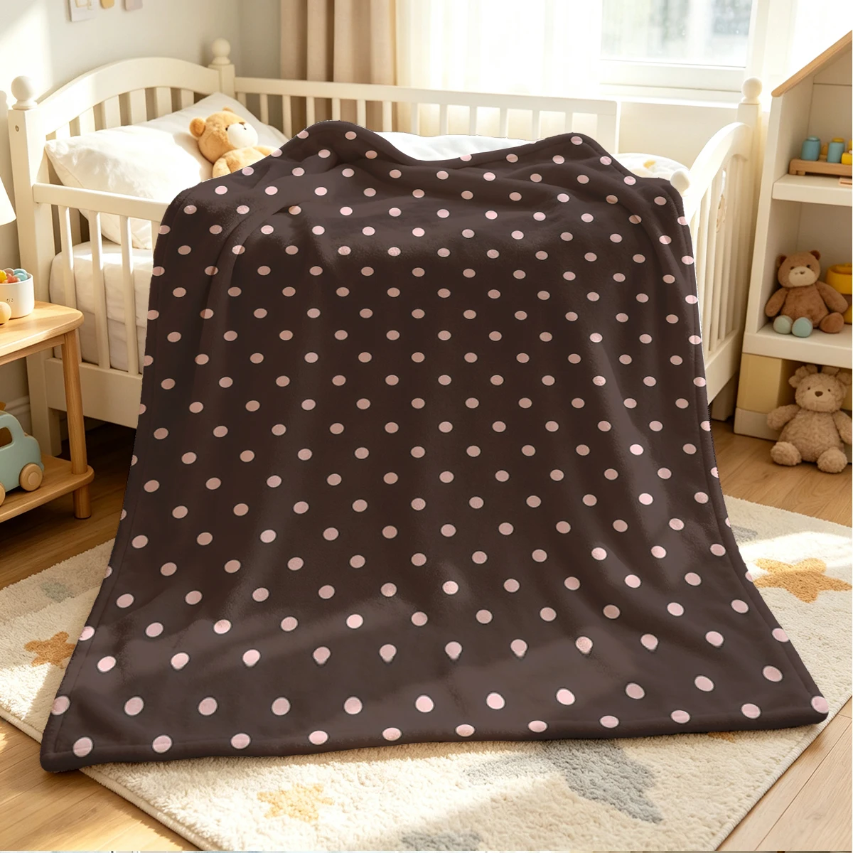 Dotted Mood Flannel Blanket Warm Soft Halloween Christmas Couch Warm Cozy Decorative Decor Gift for All Season