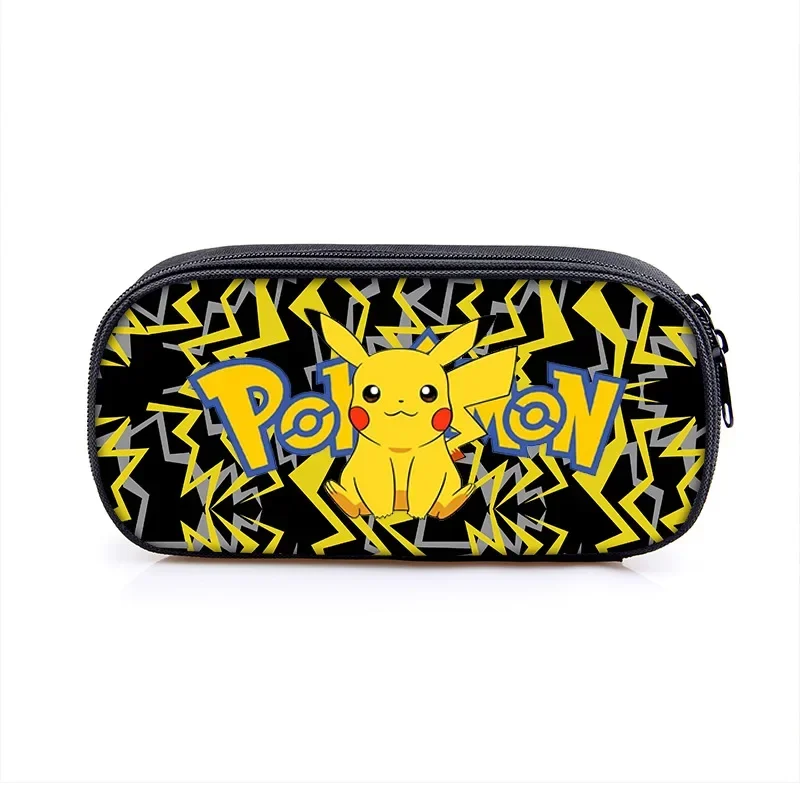 Estojo para lápis Pokémon Pikachu Estudante, Desenhos Animados Bonitos, Pok é Mon, Grande Capacidade, Papelaria Infantil, Presente de Natal