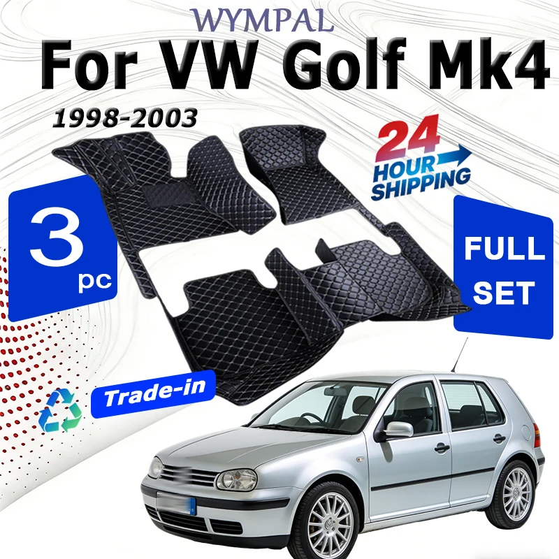 Car Floor Mats For VW Golf 4 MK4 1998~2003 DropShipping Center Auto Interior Accessories Leather Carpets Rugs Foot Pads