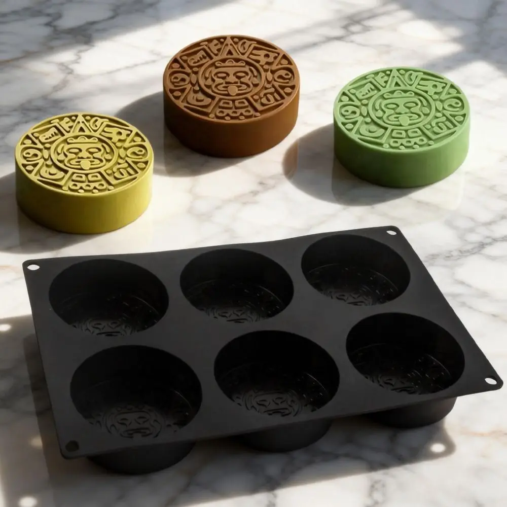 6 Cavity Totem Cake Mold Food-Grade Silicone Heat-Resistant French Pastry Baking Mold Reusable DIY Baking Cake Molds