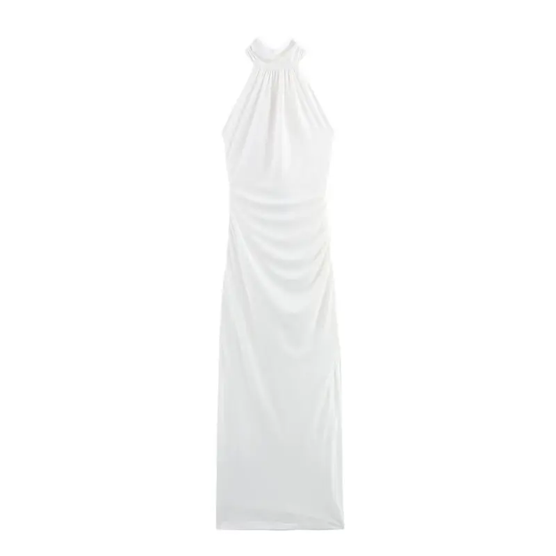 Primavera 2025 Vestido Midi Longo F Design Sensação de Decote Sem Costas Nova Chegada Estilo de Trabalho Sem Mangas Ou...