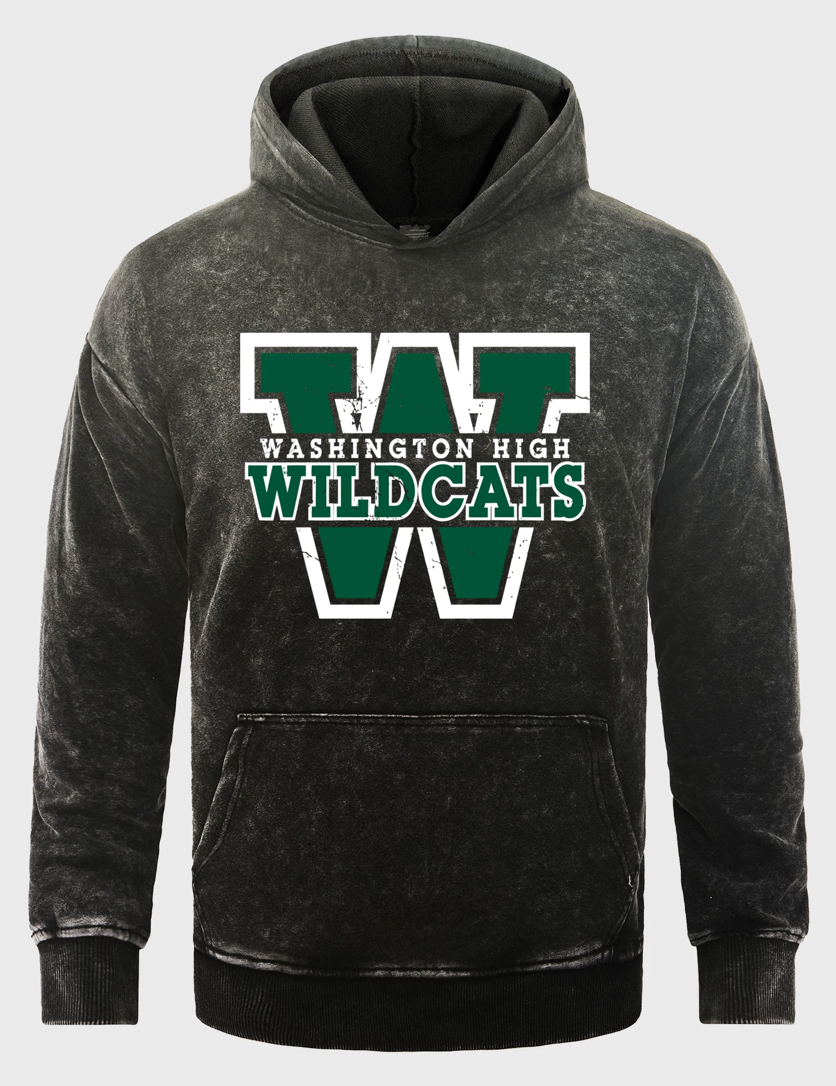 Wildcats Washington High Print Wash Men Clothes Personality Long Sleeve Pocket Cotton Clothing Multicolor Pullover Unisex Hoody
