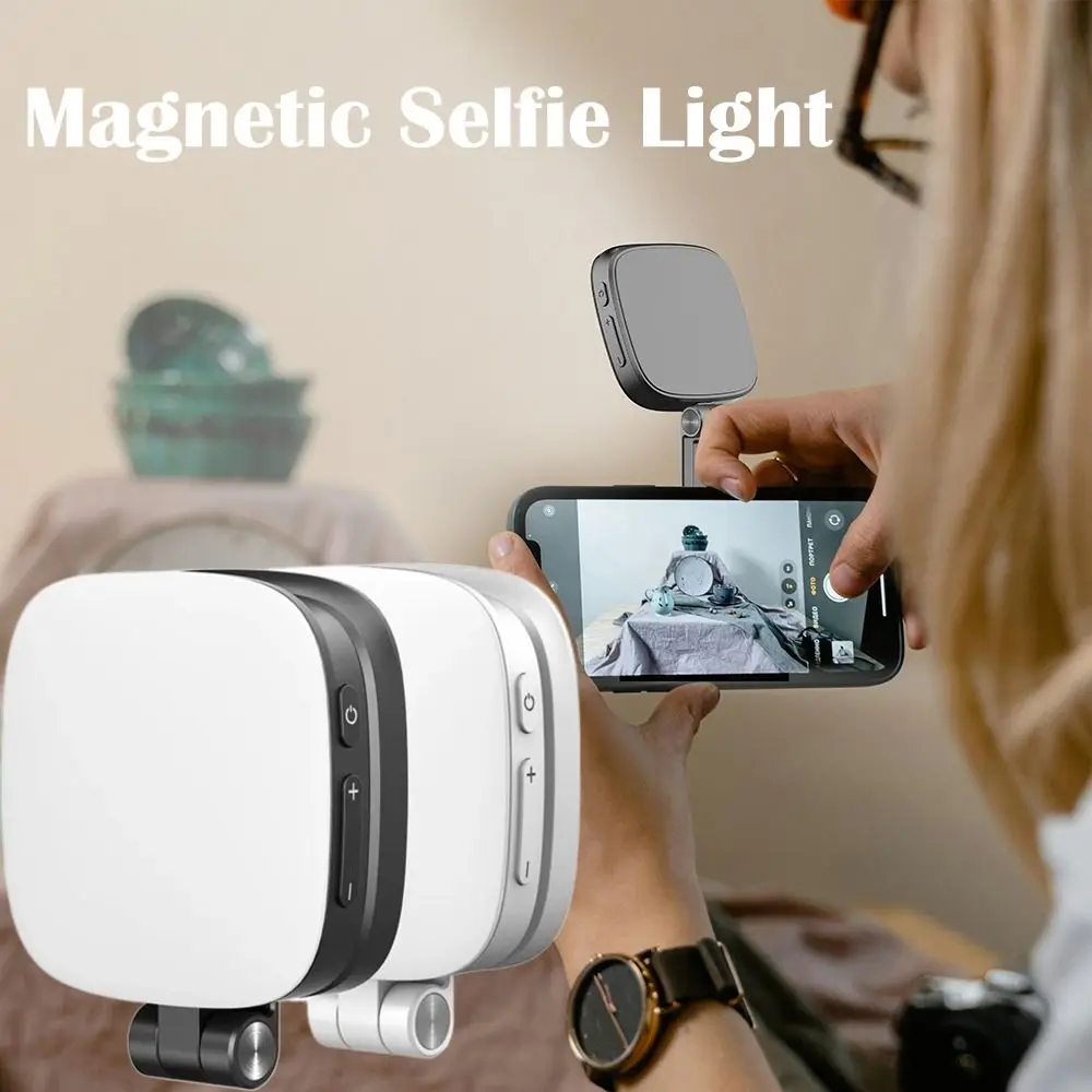 Mini Stand Selfie Fill Light Lightweight with Mirror Magnetic Selfie Light Handheld Portable Magnetic Photo Light Outdoor