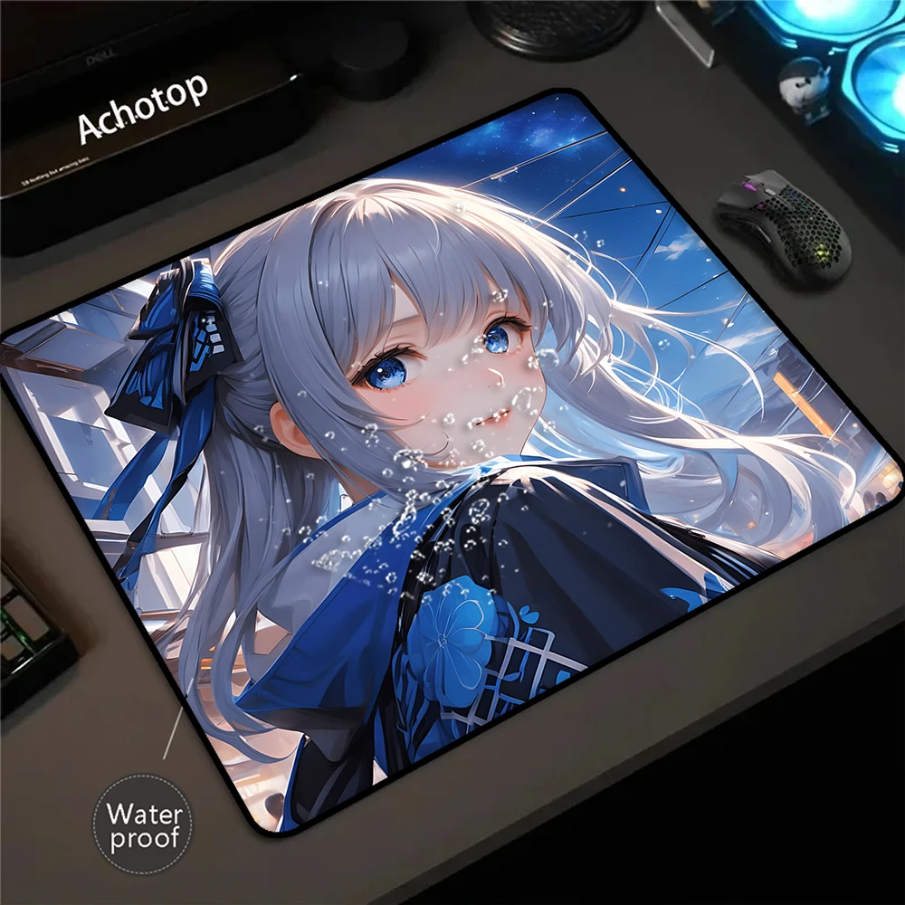 

Aniem Girl 100% Waterproof Mouse Pad Gaming Mouse Mat Computer Gamer Locking Edge Mousepad Office Rubber Desk Mat 400x450mm