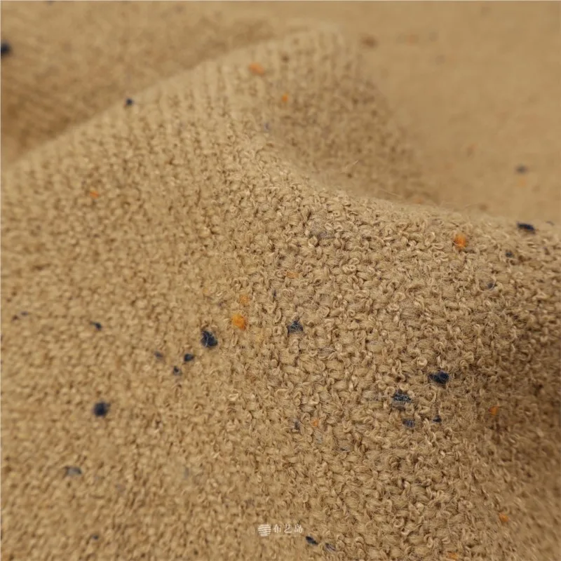 Drape multi-color dots twill weave light style wool fabric for outerwear and skirt clothing