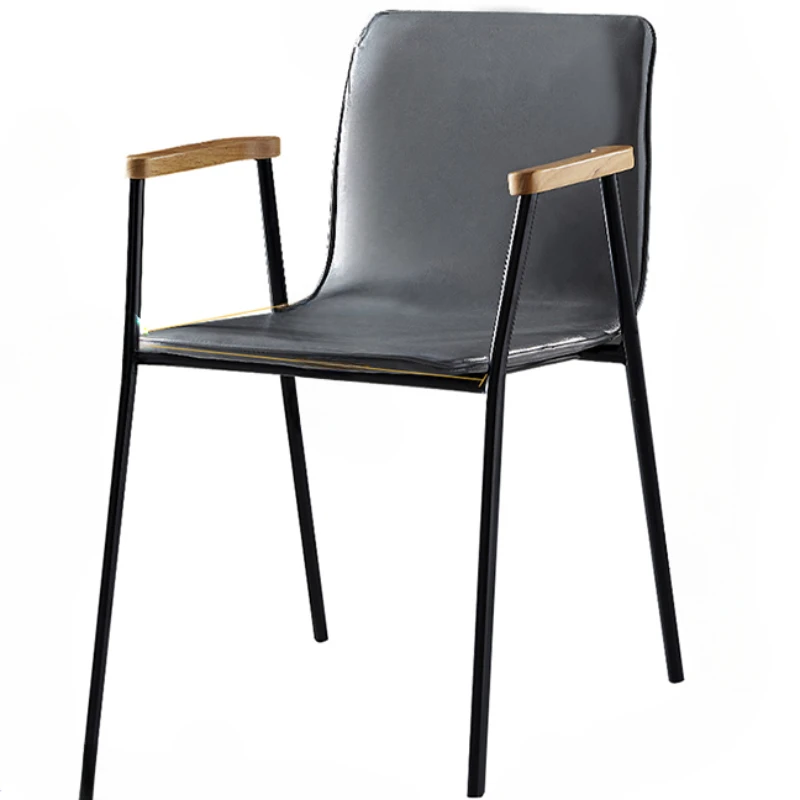 

Modern minimalist dining chairs, small household backrest chairs, armrests, negotiation conference chairs