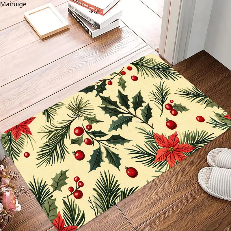 Living Entrance Room Carpet Elegant Vintage Floral Rug Home Decoration French Retro Floor Mat Soft Anti-wrinkle Non-slip Rugs