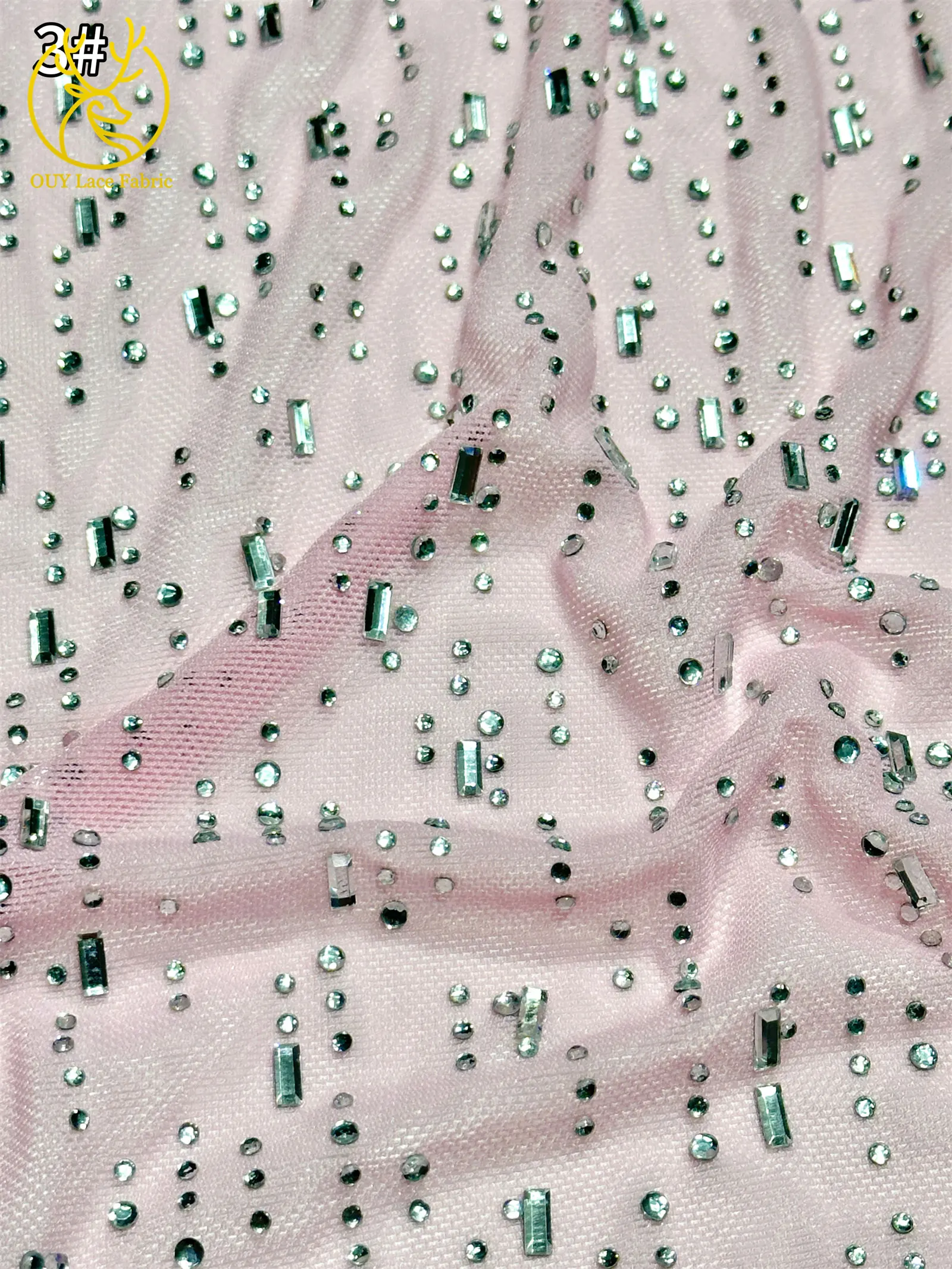 Königsblauer afrikanischer Spitzenstoff mit Glassteinen 2026 Luxuriöser französischer Stretch-Mesh-Spitzenstoff für nigerianische Party- und Abendkleider – Detail 12