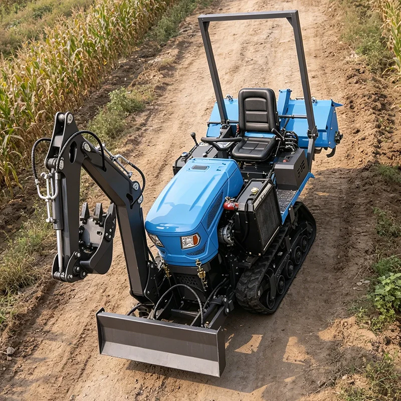 

Customized Upgraded Tractor Rotary Tiller, 35HP Crawler Tillage Machine, All-Terrain Cultivator