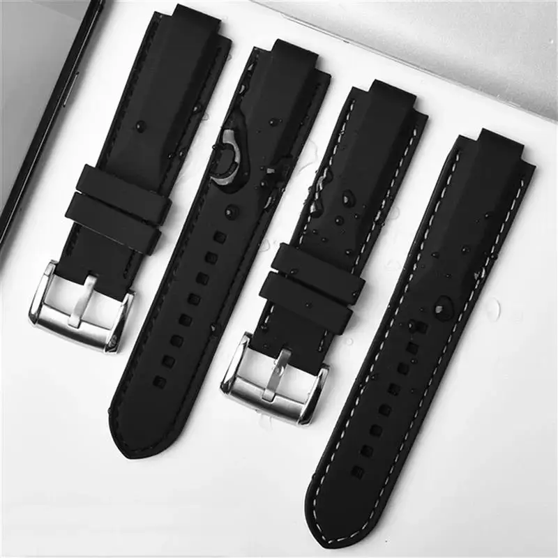 ONECMN Silicon Watchband For Tudor PELAGOS Series 25500TN 25600TN Black Waterproof Rubber 22mm Dedicated Lug Watch Belt