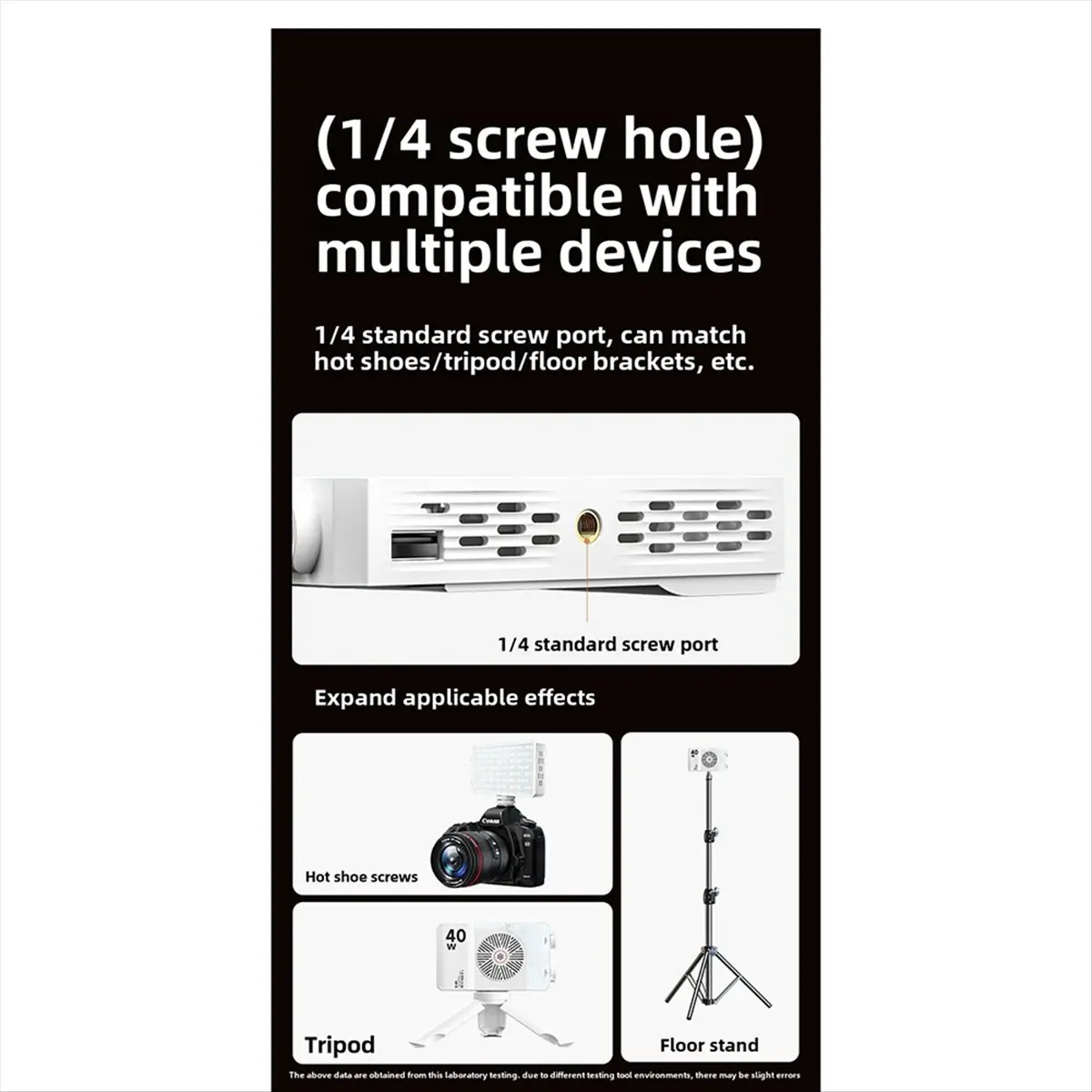 Top Portable LED Video Light 40W Mini Small Portable Fill Light with Built-in Rechargeable Battery, Can Charge Mobile Phone