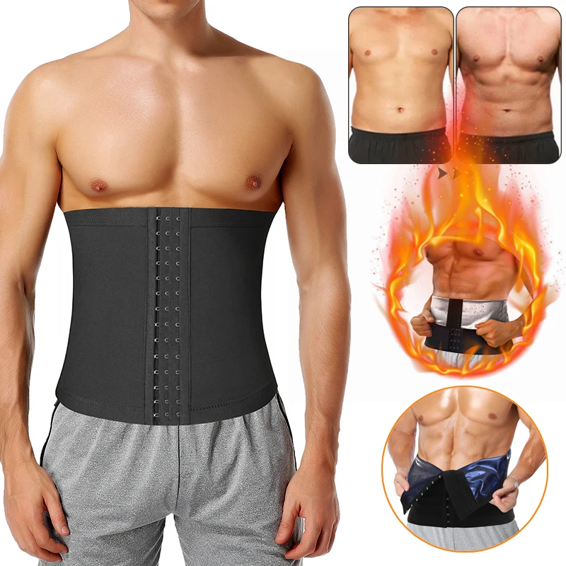 

Vensslim Waist Trimmer Men Belly Trimmer Sweat Belt Body Shaper Band Tummy Control Hot Slimming Girdle Sauna Workout Corset