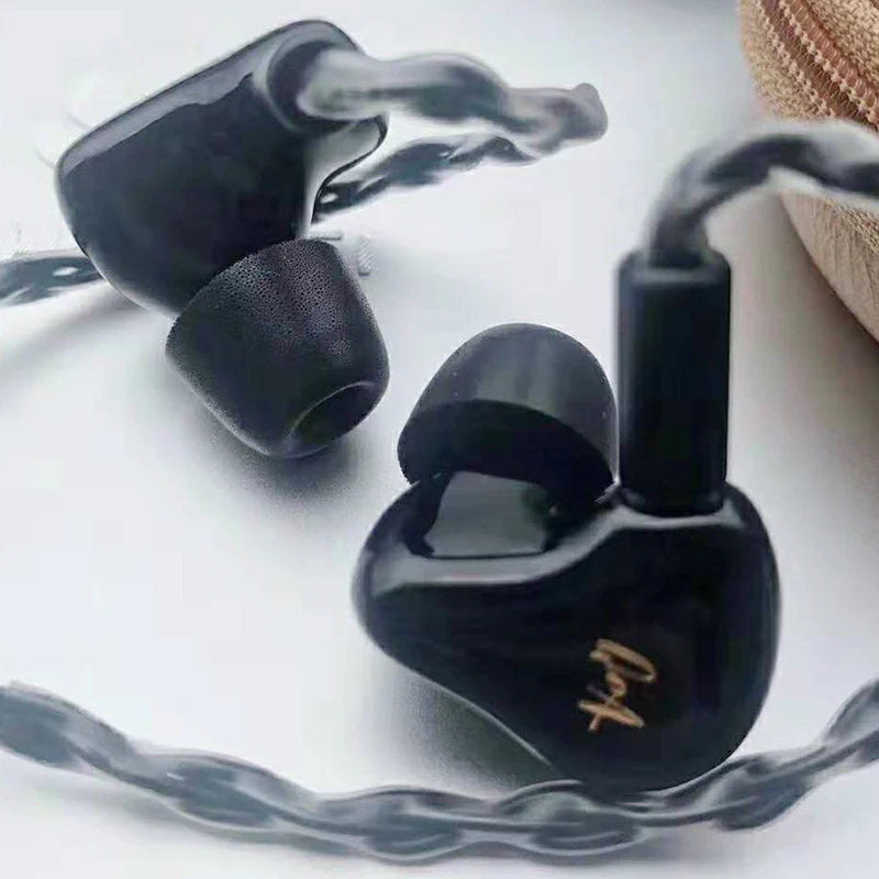 QOA-auriculares intrauditivos híbridos para mujer, audífonos con Monitor HIFI, 2 pines, Cable de separación, resina personalizada, IEM, color rosa, 2BA + 1DD