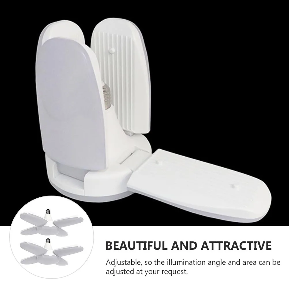 

2pcs Folding Garage Light 4 Panel Adjustable Garage Folding Light Ceiling Lamp For Warehouse Basement Shop Industrial Lighting