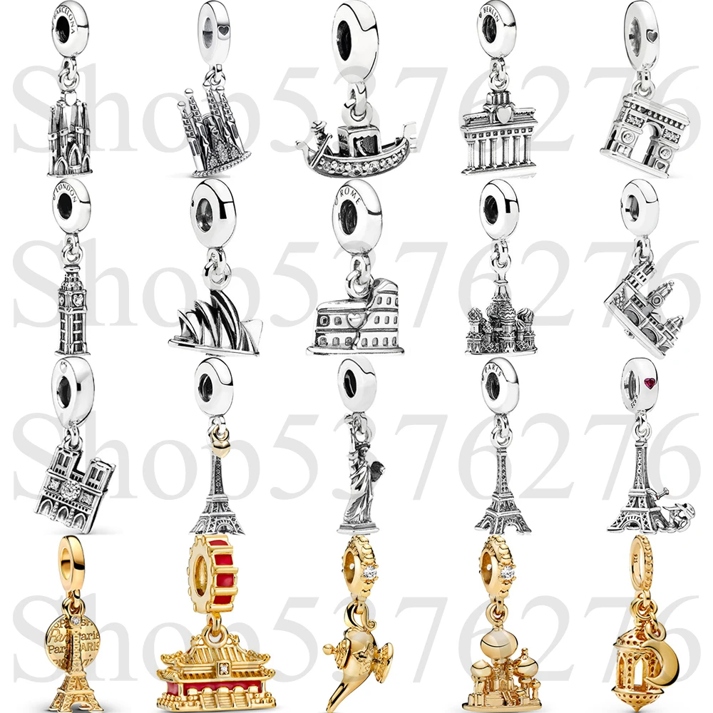 

Стерлингового серебра 925 пробы, бусина Собор Василий, статуя Свободы, подвеска, подходит для модного женского браслета, подарок, ювелирные изделия своими руками