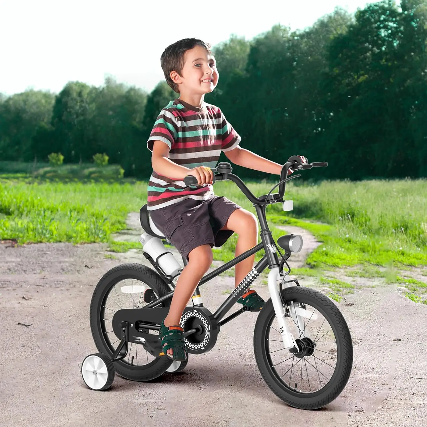12 14 16 Inch Kids Bike with Training Wheels and Kickstand for Ages 3+ Years Old Bike Bicycle with Water Bottle Holder