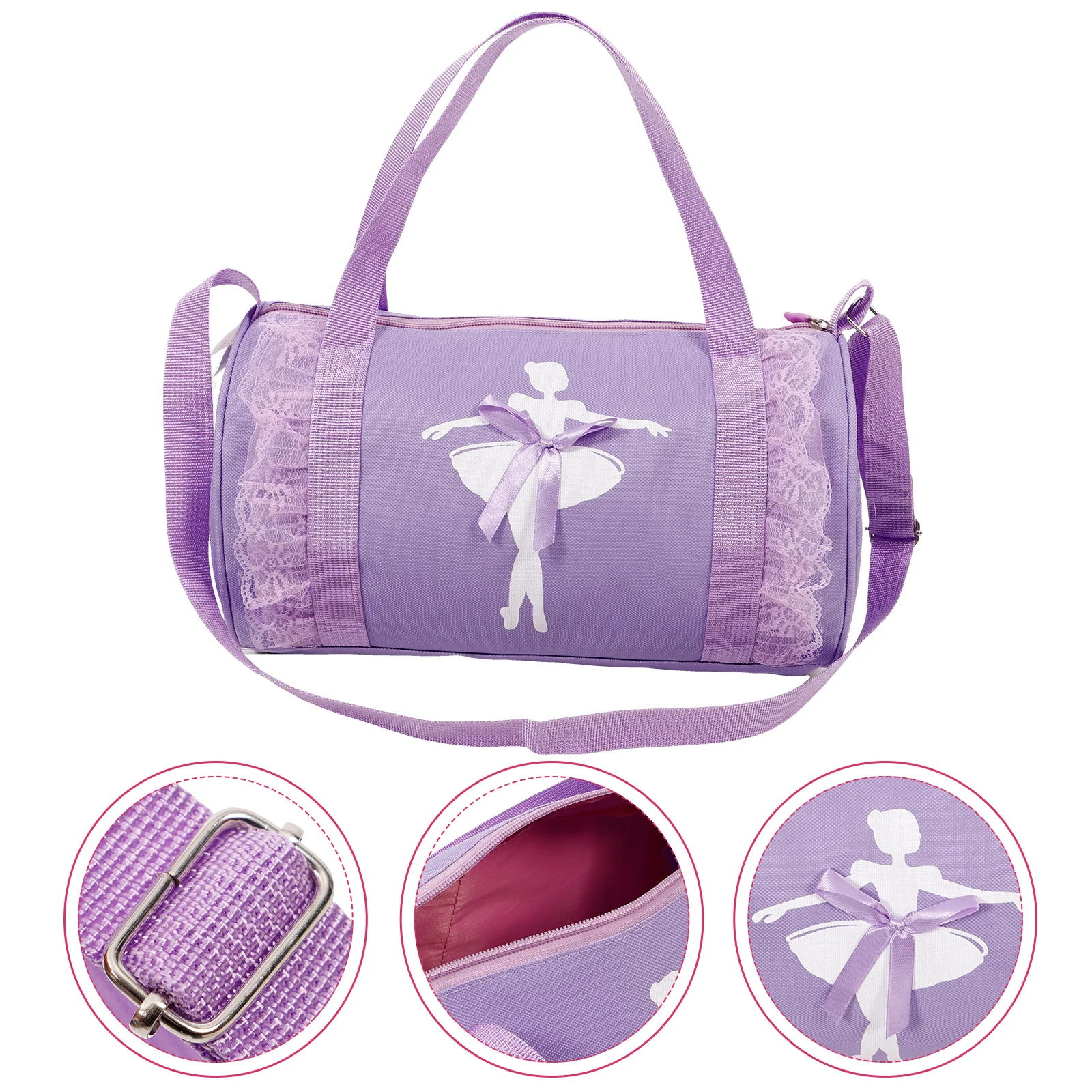 حقيبة رقص الباليه من قماش أكسفورد خفيفة الوزن ومحمولة وحزام كتف قابل للتعديل للتدريب والسفر والاستخدام في الهواء الطلق #4