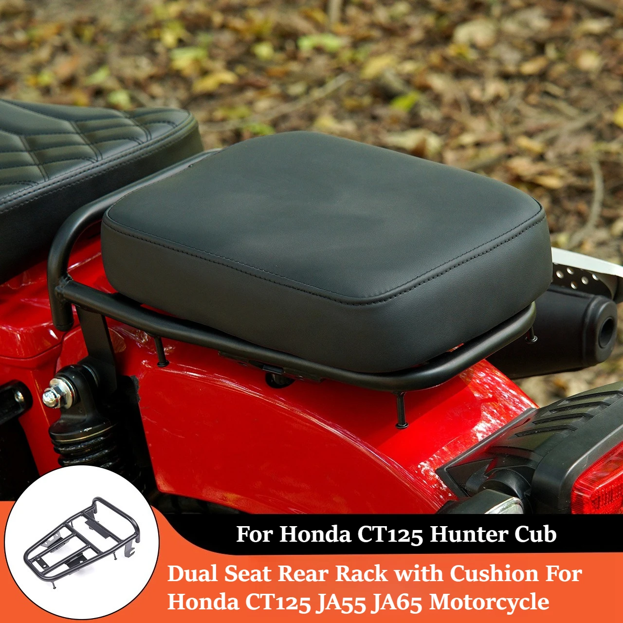

For Honda CT125 Hunter Cub JA55 JA65 Rear Luggage Rack Dual Seat Extension Tail Rack