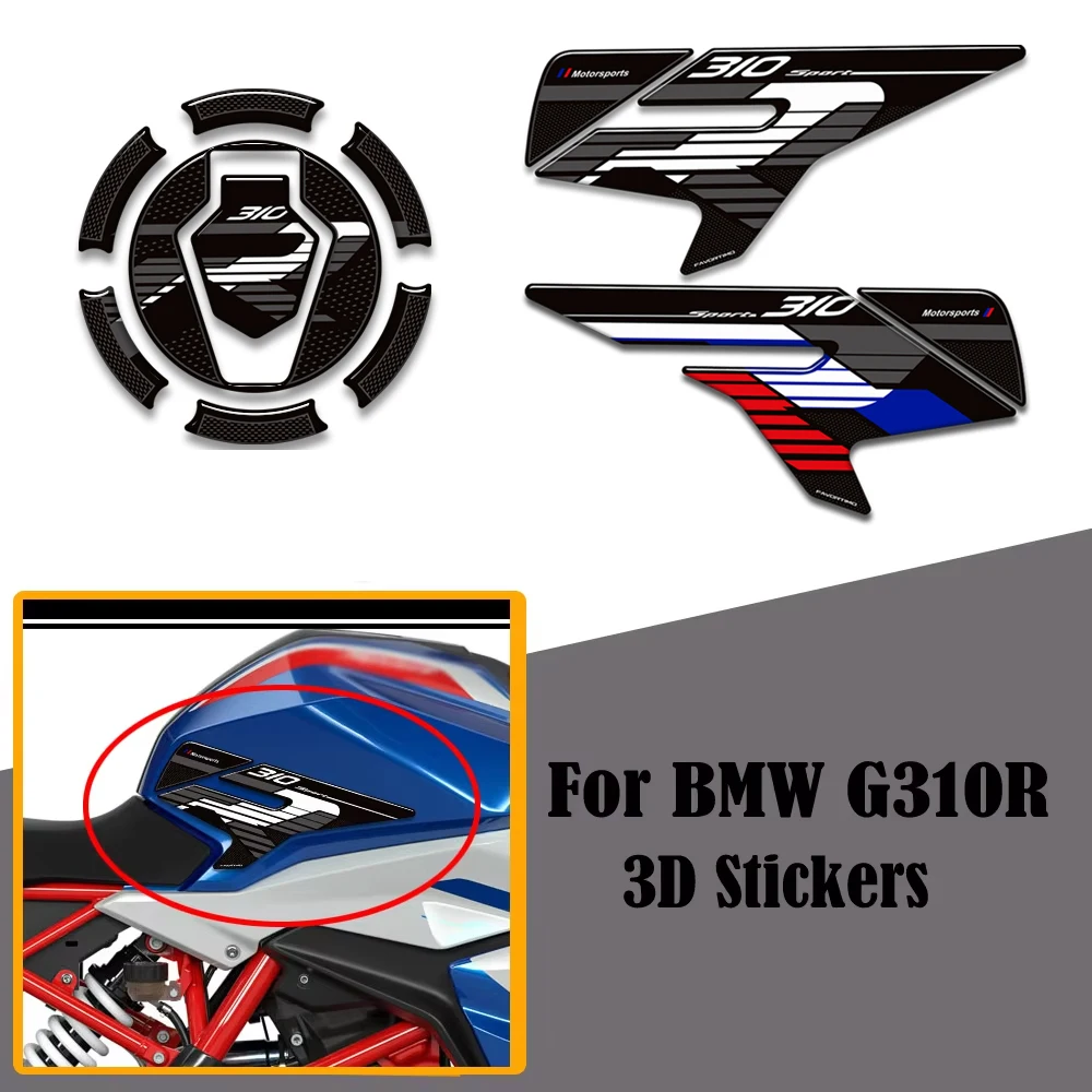 New For BMW G310R G 310 R G310 2021-2024 2025 Protection Tank Pad Side Grips Gas Fuel Oil Kit Knee Stickers Decals Fairing