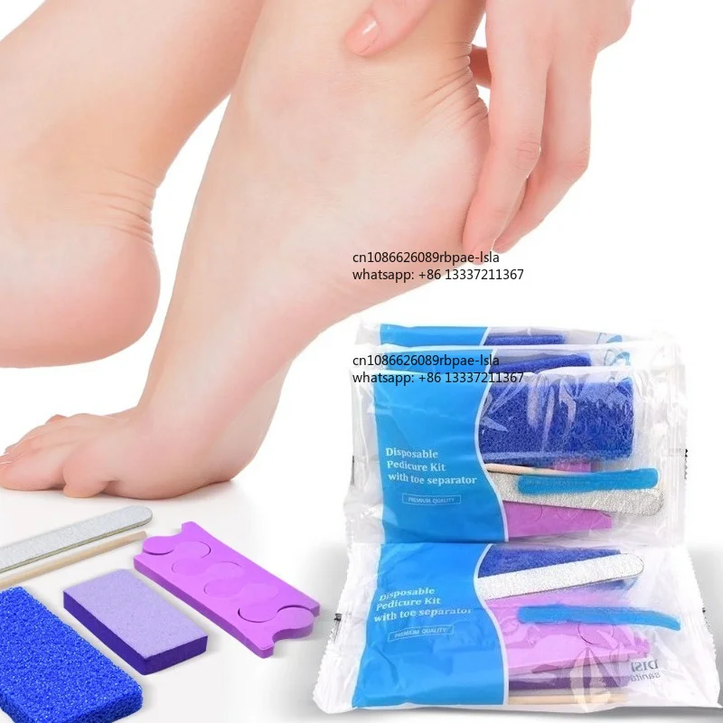 200sets per Case Professional 5 Pcs Stainless Steel Pedicure Kit Nail Grooming Tools Set Portable Manicure Kit for Women